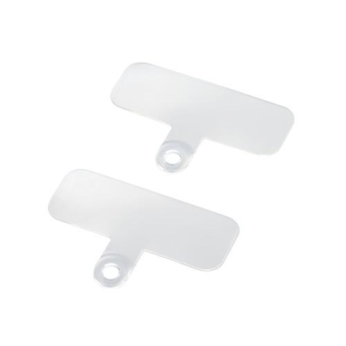 エレコム P-STHD1PCR ストラップホールシート/2枚入/ケーブル穴用 1口タイプ/オールクリ...