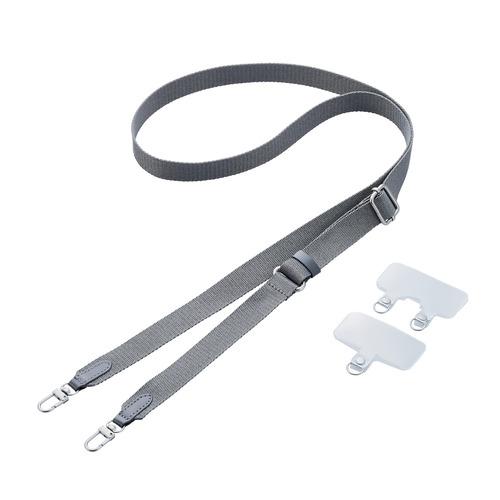 エレコム P-STSDH2FBK スマホ ショルダーストラップ/フラット/ブラック 43~70cm ...