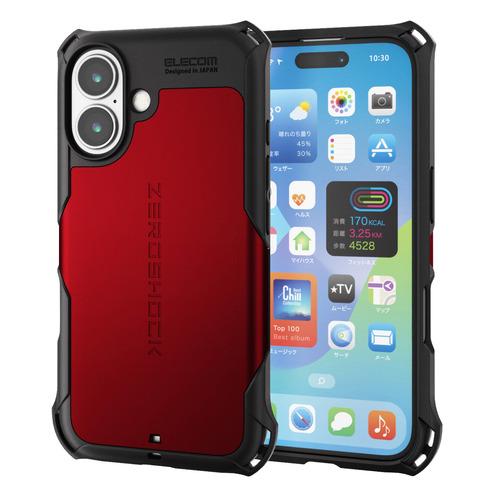 エレコム PM-A24AZERORD iPhone 16 ZEROSHOCK ケース