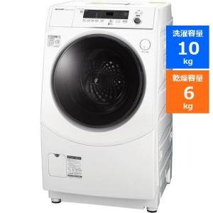 シャープ ES-H10F 洗濯機 ドラム式洗濯乾燥機 10kg 左開き ホワイト系