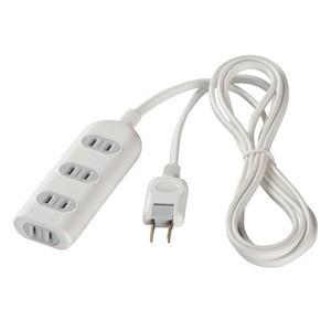 バッファロー BSTAPST2420WH 2ピン式電源タップ 4個口タイプ 2m ホワイト