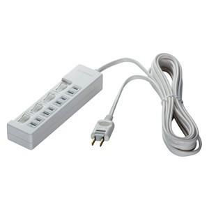 バッファロー BSTAPSW2420WH 2ピン式電源タップ 4個口タイプ 雷サージ防止／個別スイッ...