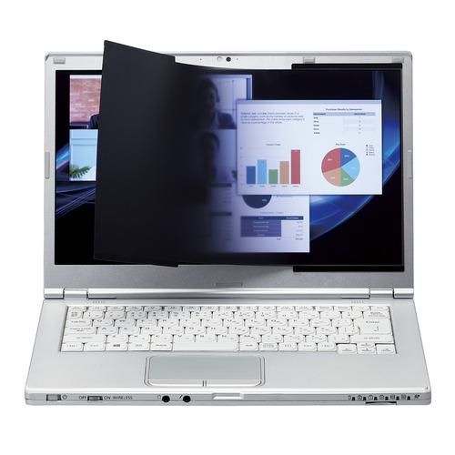 エレコム EF-PFNS14W 吸着式のぞき見防止フィルター 14ワイドインチ ナノサクション