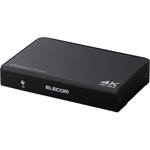 エレコム VSP-HDP12BK HDMI分配器 4K 60P 対応 1入力 2出力 スプリッター ...