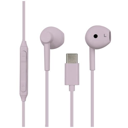LUCILLA HPTCLU003MP TypeC ステレオイヤホン  モーヴピンク
