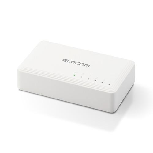 エレコム EHC-G05PA2-W スイッチングハブ LAN ハブ 5ポート Giga対応 1000...