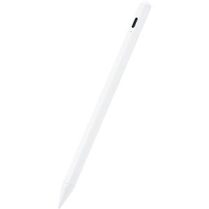 エレコム P-TPACSTAP05WH タッチペン／充電式／iPad専用／パームリジェクション対応／ペン先交換可能／ホワイト PTPACSTAP05WH｜best-denki