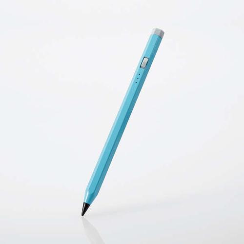 エレコム P-TPACAPEN01BU 充電式アクティブタッチペン（6角 iPad専用 青） ブルー...