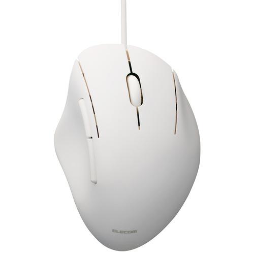 エレコム M-SH21UBSKWH 有線マウス 静音 5ボタン エルゴノミクス 抗菌 Sサイズ SH...