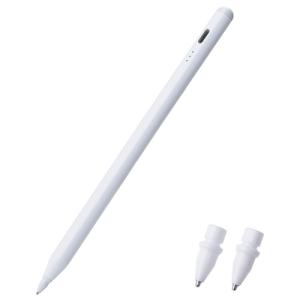 エレコム P-TPACSTAP10WH タッチペン iPad用 USB-C急速充電 交換ペン先