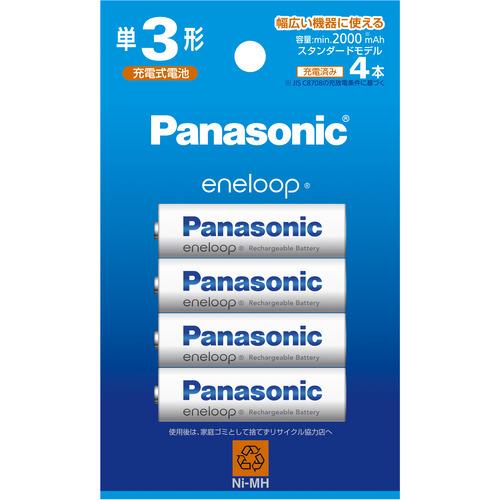 Panasonic BK-3MCDK／4H エネループ 単3形 4本パック(スタンダードモデル) 家...