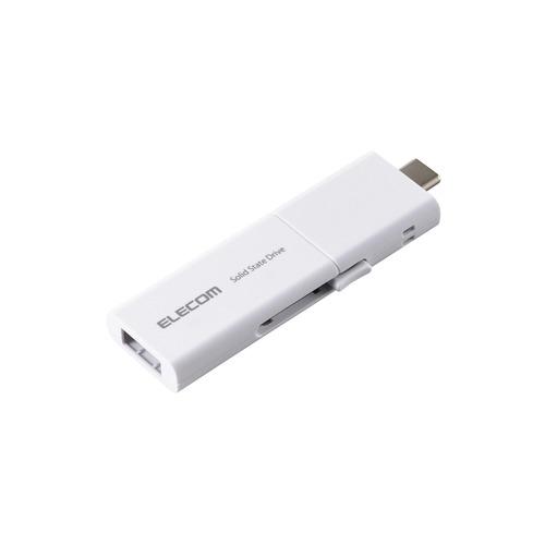 エレコム ESD-EWB0500GWHR 外付けポータブルSSD 500GB USB Type-C ...