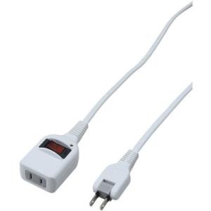 ヤザワ Y02BKNS111WH ノイズフィルター集中スイッチ付タップ 1個口 1m 白