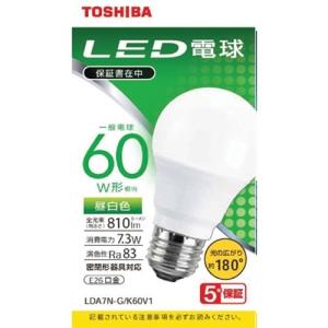 TOSHIBA 東芝 LED電球 60W 電球色 E26 LDA7L-G/K60V1 〈LDA7LGK60V1