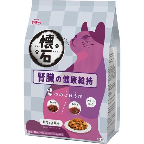 ペットライン 懐石 2つのごほうび 腎臓の健康維持 キャットフード 600g