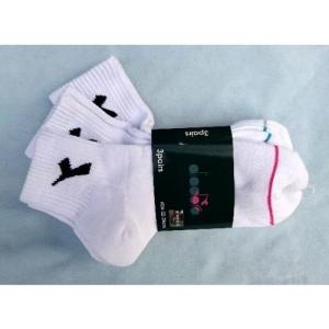 ディーエムアール DTS9747 ミドルソックス 3足組 レディース フリーサイズ diadora ホワイト