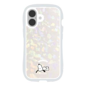 グルマンディーズ SNGG-91B ピーナッツ iPhone 16 2LENS model対応クリスタルクリアケース スヌーピー