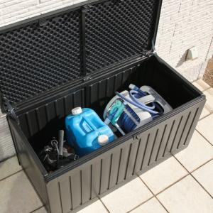 不二貿易 収納BOXベンチ270L ブラック ...の詳細画像3