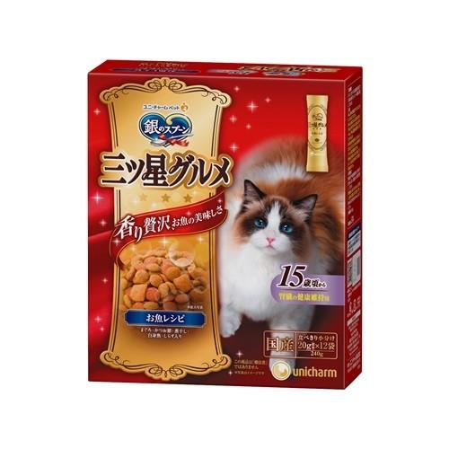 ユニ・チャーム  銀のスプーンプレミアム三ツ星グルメ　腎臓の健康維持に配慮　１５歳が近づく頃から　お...