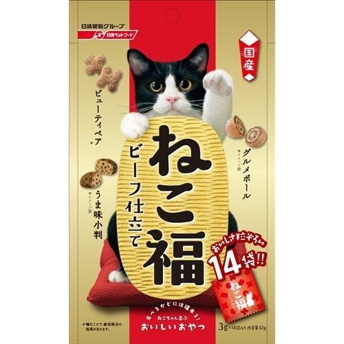 日清ペットフード ねこ福 ビーフ仕立て ３ｇ×１４