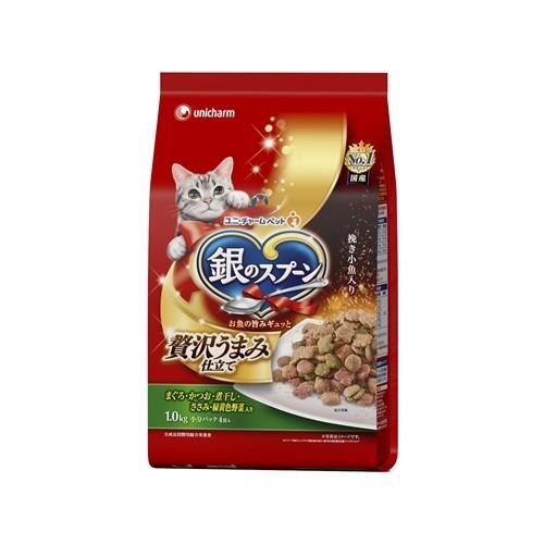 ユニ・チャーム  銀のスプーン贅沢うまみ仕立て　お魚・お肉・野菜入り  １．０ｋｇ