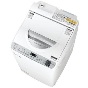 【設置＋リサイクル】シャープ ES-TX5E-S(シルバー系) 縦型洗濯乾燥機 上開き 洗濯5.5kg/乾燥3.5kg