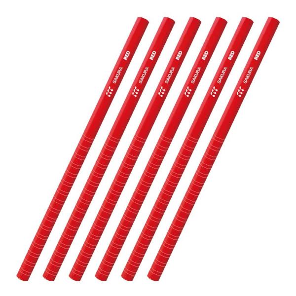 サクラクレパス 赤鉛筆 6本 セット Gアカエンピツ-2P(3)