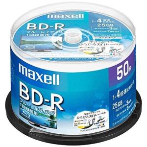 maxell 録画用 BD-R 標準130分 4倍速 ワイドプリンタブルホワイト 50枚スピンドルケース BRV25WPE.50SP｜best-filled-shop