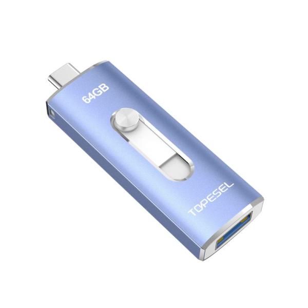 TOPESEL USBメモリ64GB 3.0 Type-C USBメモリ2in1 OTG デュアルメ...