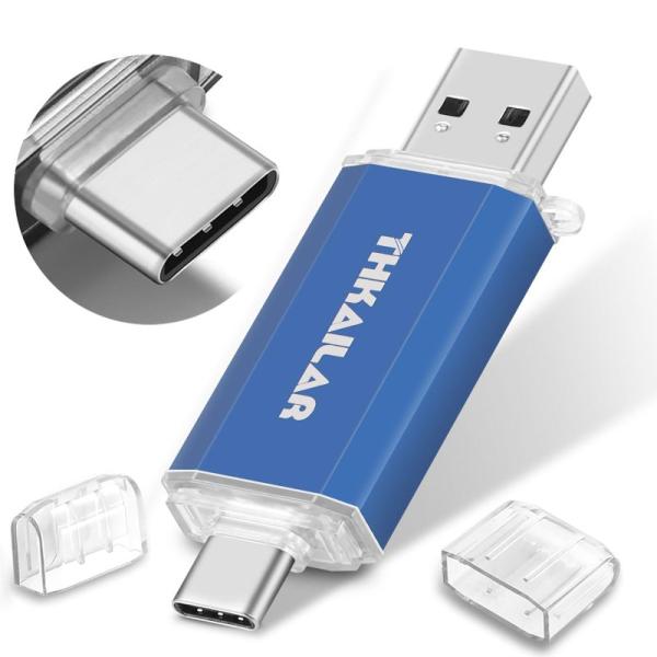 THKAILAR 128GB USBメモリタイプC USB 3.1 超高速フラッシュドライブ 読取最...
