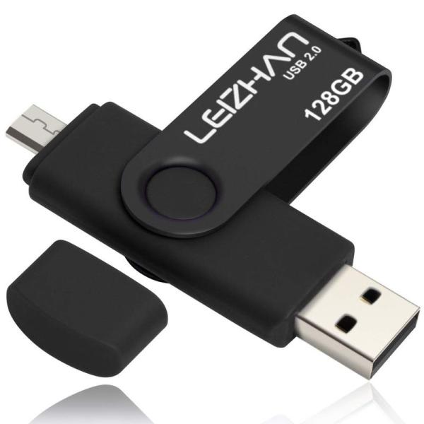 LEIZHAN USB メモリー・フラッシュドライブ 128G ブラック 高速転送 人気USB OT...