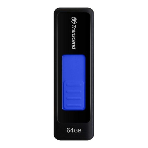 Transcend USBメモリ 64GB USB 3.0 スライド式 ブラック TS64GJF76...
