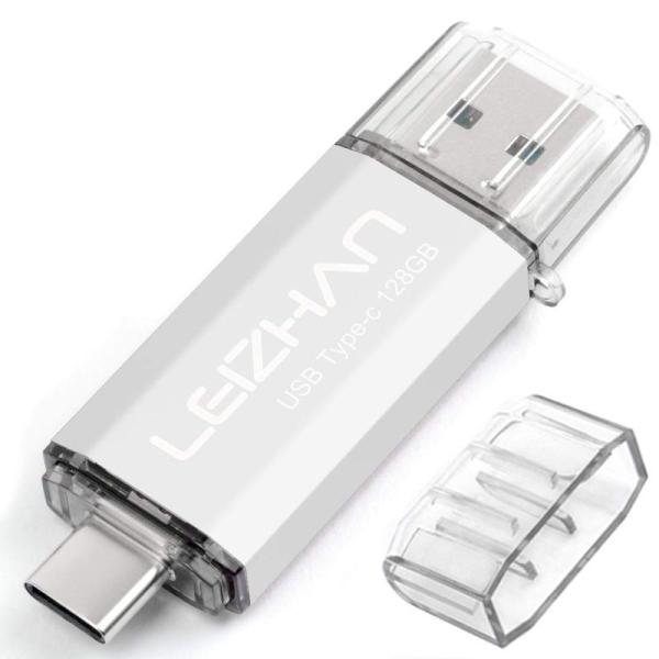 LEIZHAN 128GB TYPE-C USB フラッシュドライブ 3.0 メモリー OTG ステ...