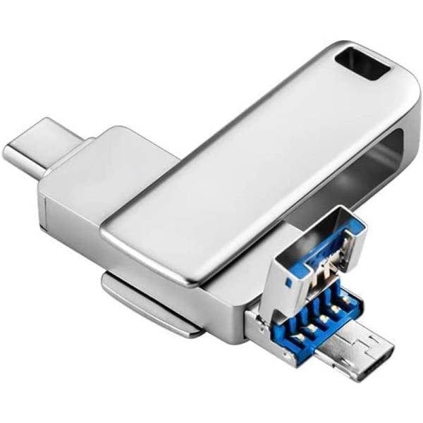 64GBUSBメモリ GBタイプC 3IN1 Type-C/USB-A/micro usbフラッシュ...