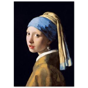 ポスター ヨハネス フェルメール (真珠の耳飾りの少女 青いターバンの少女)A2サイズ 日本製 インテリア 壁紙用 絵画 アート ポスター
