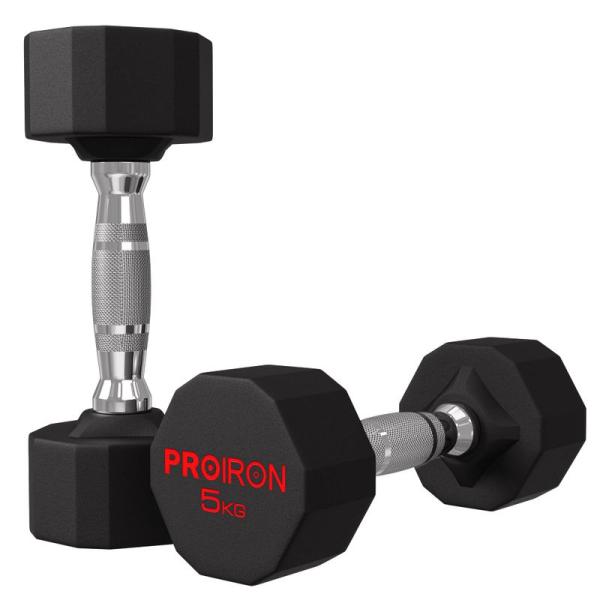 PROIRON 鋼 ダンベル だんべる 5kg 2個セット ?? dumbelll set 家庭用お...