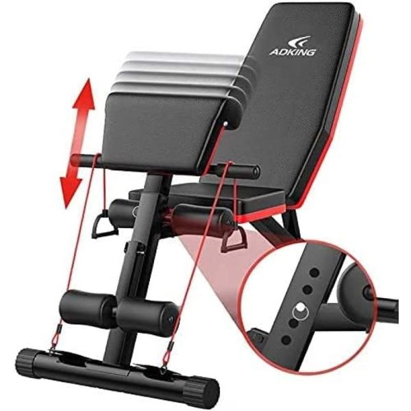 トレーニングベンチ マルチシットアップベンチ 折り畳み フラットベンチ 角度調節簡単 腹筋 背筋 ダ...