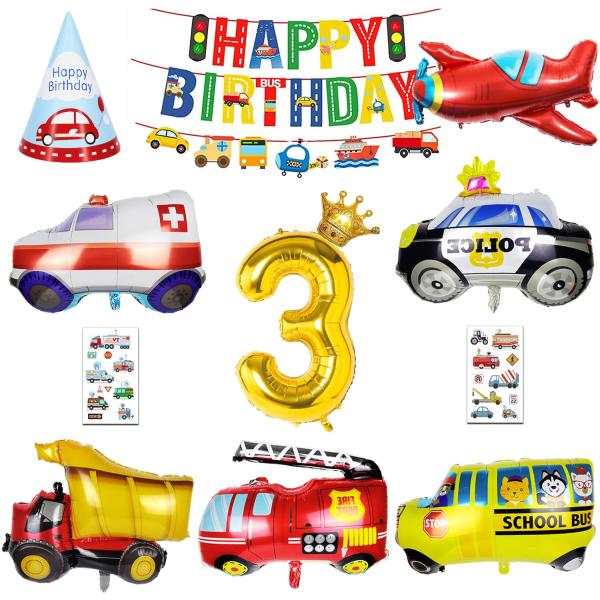 誕生日 飾り付け 男の子、大きな 車 バルーン 誕生日バルーン 3歳 男の子 誕生日プレゼント 誕生...