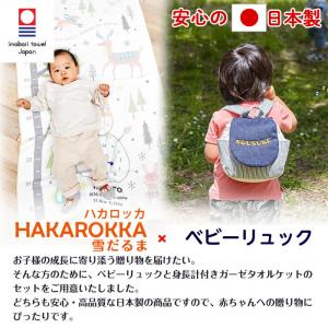 身長計ガーゼケット ベビーリュック セット ハ...の詳細画像1