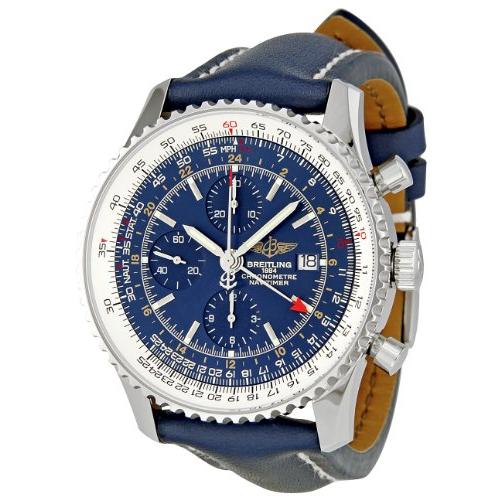 Breitling メンズ A2432212/C651 ナビタイマーワールド ブルー クロノグラフ ...