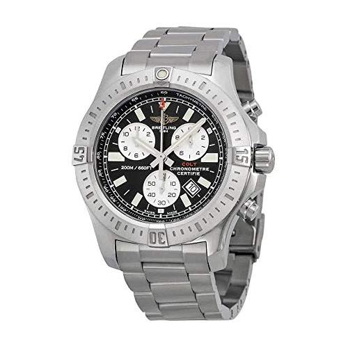 Breitling コルト クロノグラフ ブラックダイヤル メンズ腕時計 A7338811-BD43...