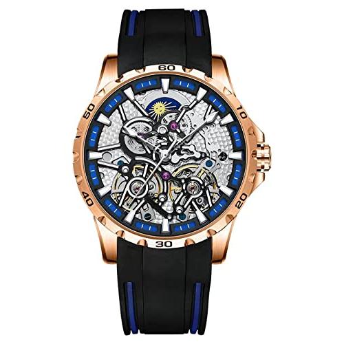 B BINGER Men&apos;s Skeleton Watches Automatic Mechanic...