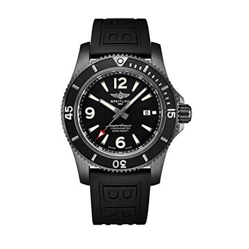 Breitling スーパーオーシャン 46 自動巻き ブラックダイヤル メンズ腕時計 M17368...