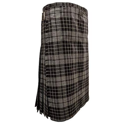 UT Kilts カジュアル 16oz ウール 伝統的なタータンキルト グレーウォッチ 40 ウィン...