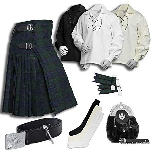 UMAM タータンキルトセット - メンズ用 08ピース キルトアクセサリー スコットランドの衣装 ...