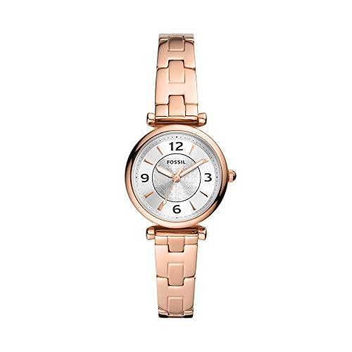 Fossil Women&apos;s Carlie Miniクォーツステンレススチールスリーハンドウォッチ、...