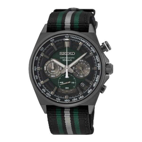SEIKO クロノグラフ クオーツ グリーンダイアル SSB411P1 並行輸入品 メンズ腕時計
