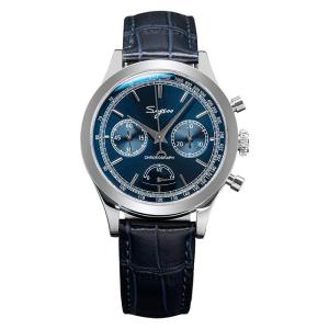 Sugess 1963 ムーブメント 手巻き クロノグラフ 腕時計 サファイアガラス 防水 手巻き 時間表示 メンズパイロットウォッチ (カラー4) 並行輸入品