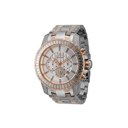 Invicta Men&apos;s 44182 プロダイバー クォーツ クロノグラフ シルバーダイヤル ウォ...