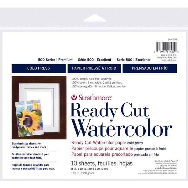Strathmore Watercolor Paper 8"X10"-140lb 10 Sheets...